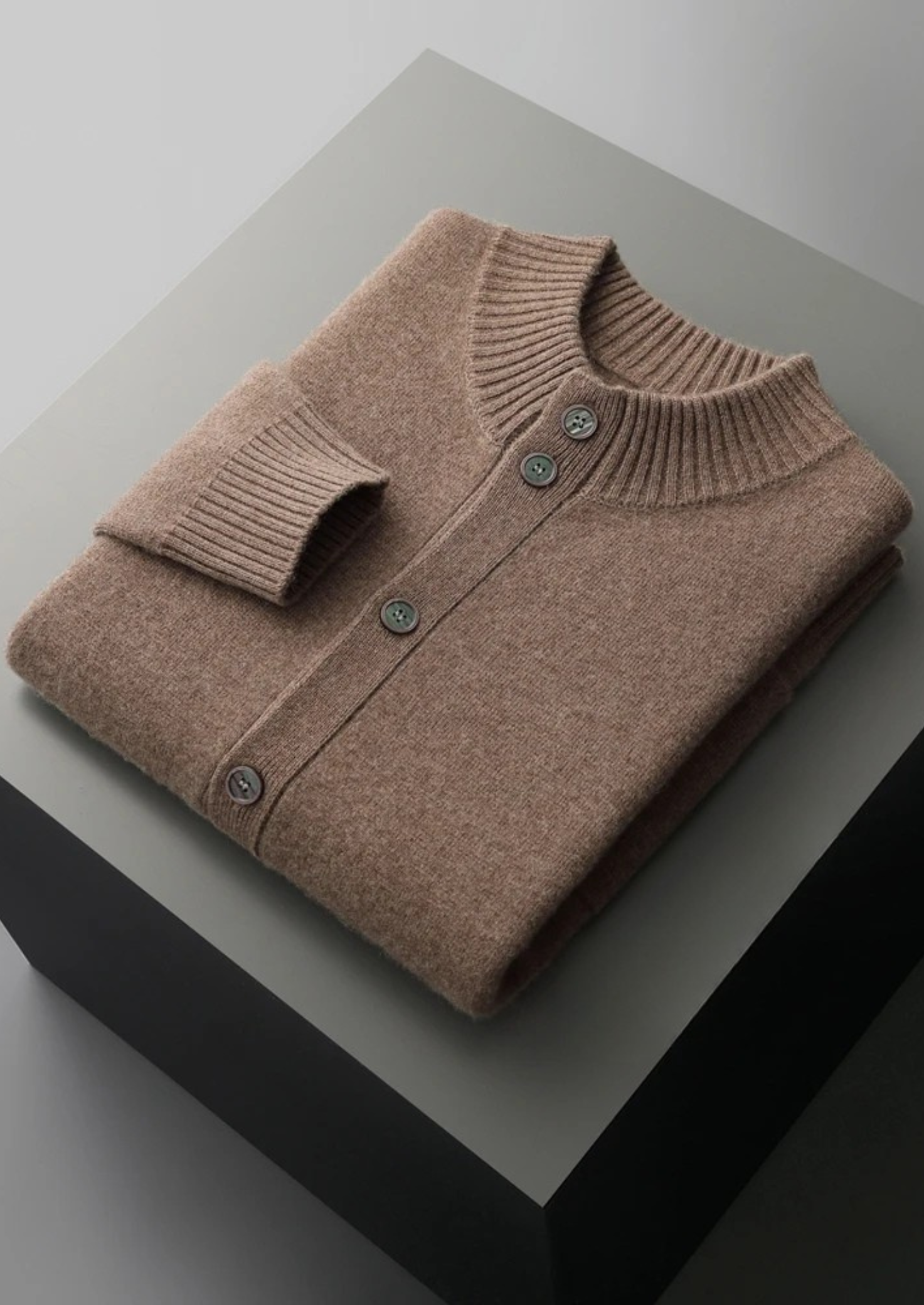 PREMIUM CASHMERE BUTTON CARDIGAN