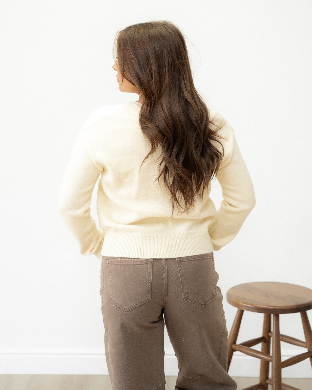 Corinne Bowknot Knit Cropped Cardigan | Dropship