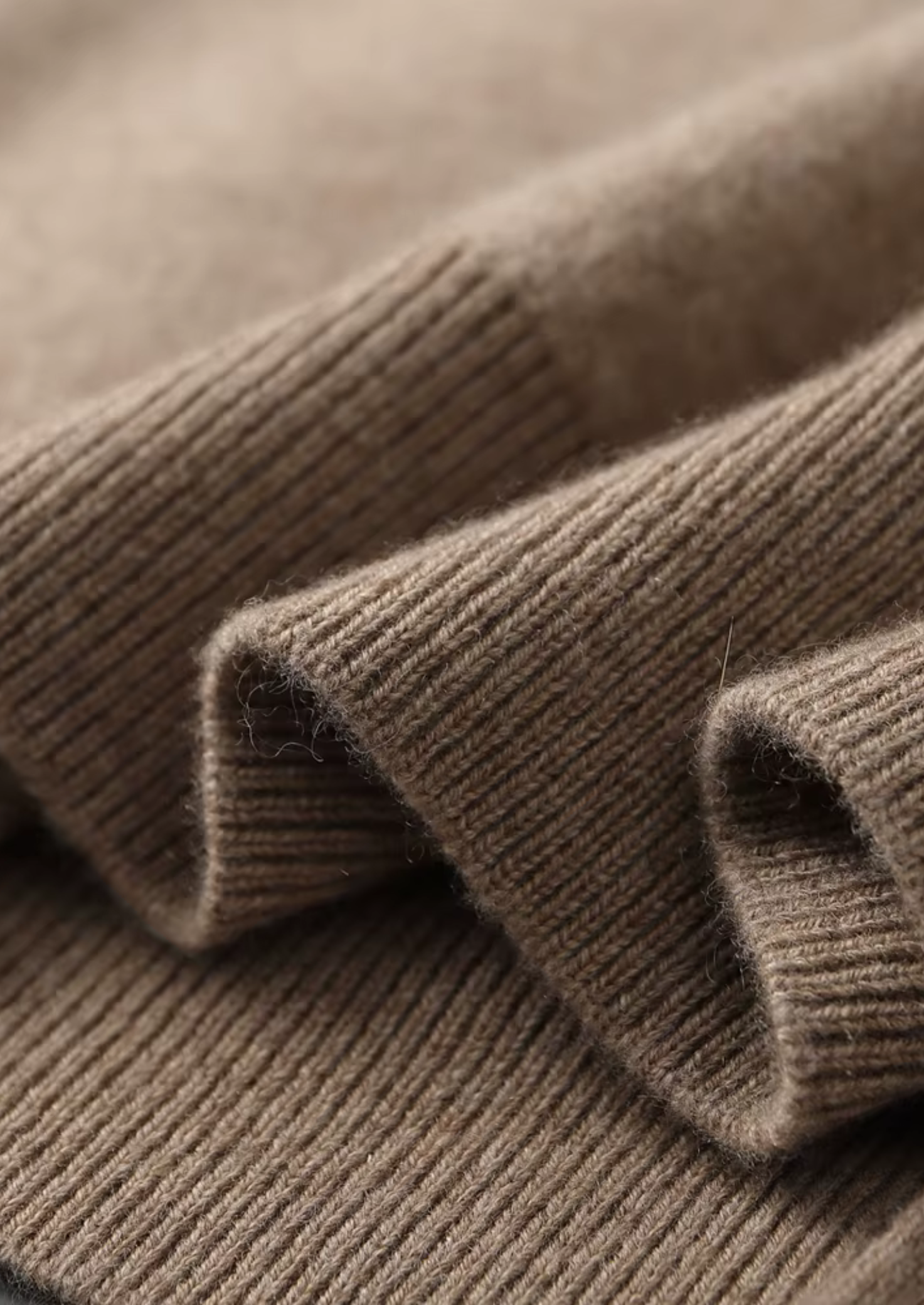 PREMIUM CASHMERE TWO TONE ZIPPER HOODIE
