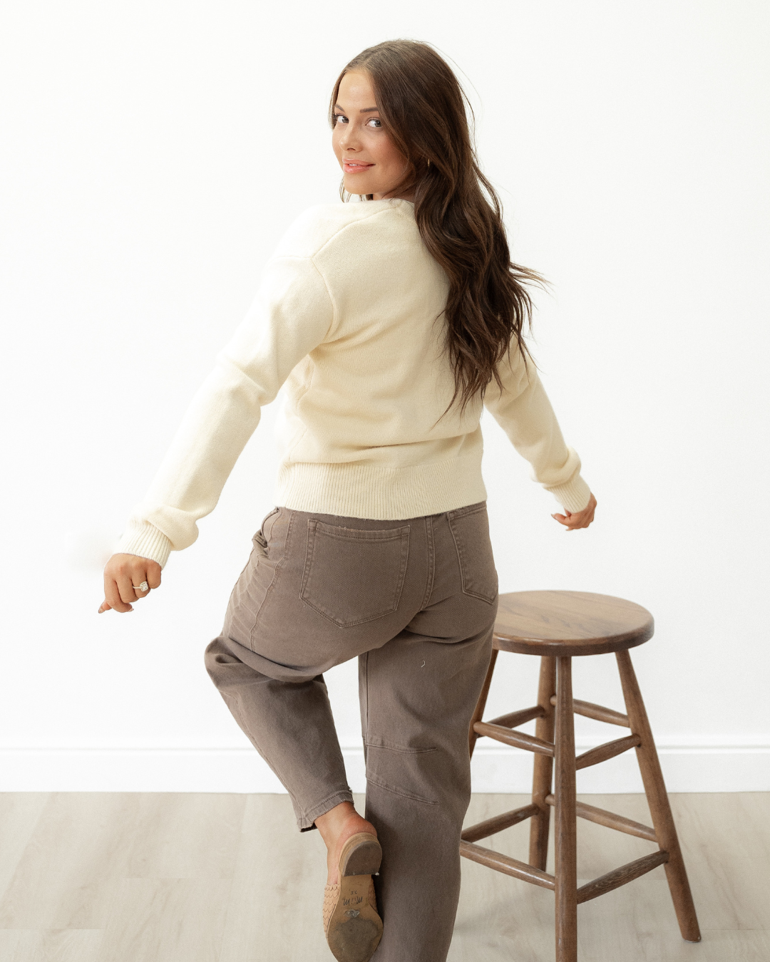 Corinne Bowknot Knit Cropped Cardigan | Dropship